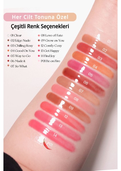 Dudaklara Dolgun ve Işıltılı Görünüm Sunan Gloss PERIPERA Ink Glasting Lip Gloss (14 Find Joy)