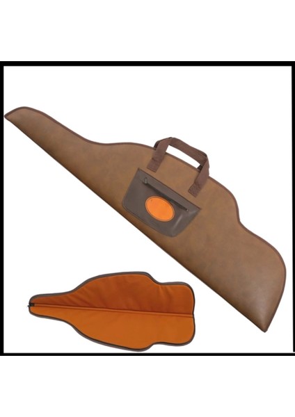 Uyguna-Yakala Koyu Kahve-71 Namlu Dürbünlü Tüfek Kılıfı Deri -054-KK71