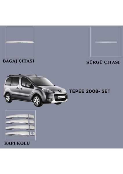 Aksesuar Peugeot Partner TEPEE2008-2012 Set 11 Prç