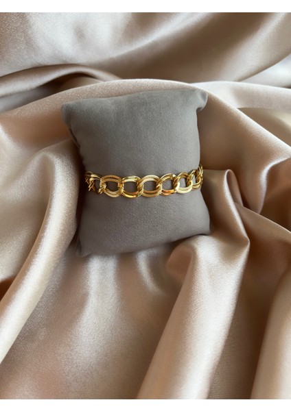 Sıralı Büyük Zincir Gold Çelik Bileklik fiyatları