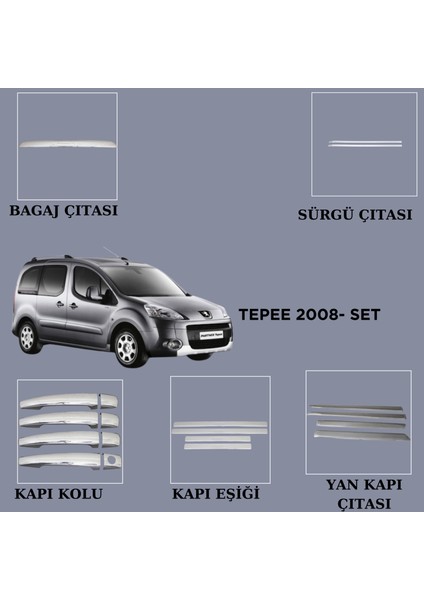 Aksesuar Peugeot Partner Tepee 2008-2012 Set 19 Prç