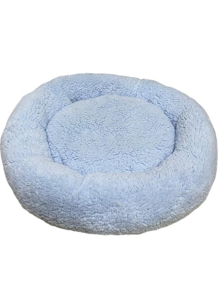 PELUŞ KEDİ YATAĞI - KÖPEK YATAĞI MİNDER 50X50X15CM MAVİ