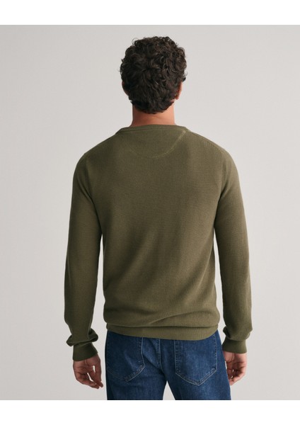 Erkek Yeşil Regular Fit Bisiklet Yaka Kazak 8040521.301 fiyatları