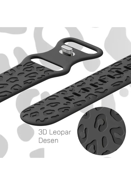 Samsung Galaxy Watch 7 6 5 4 Uyumlu Leopar Desenli 20MM Silikon Kordon fırsatları