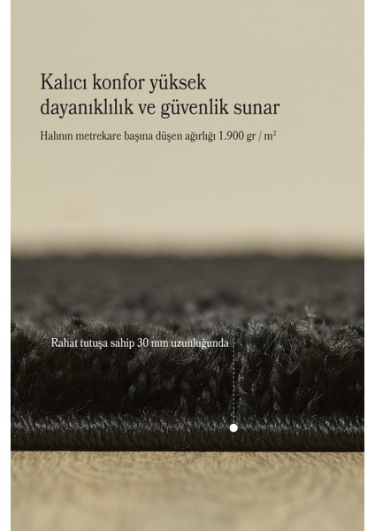 Halı Yüksek Tüylü Siyah Kabarık Uzun Tüylü Shaggy Flokati Oturma Odası Halı fırsatları