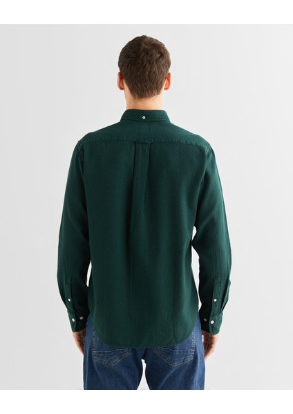 Erkek Yeşil Regular Fit Düğmeli Yaka Gömlek 3240177.374