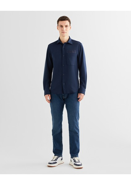 Erkek Lacivert Regular Fit Logolu Gömlek 3824314T.410 modelleri