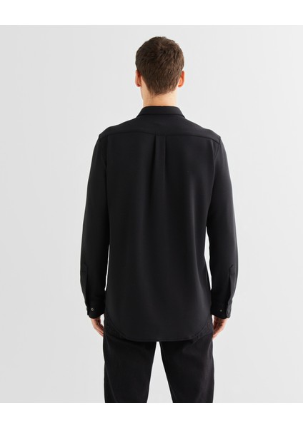 Erkek Siyah Regular Fit Logolu Gömlek 3824314T.5