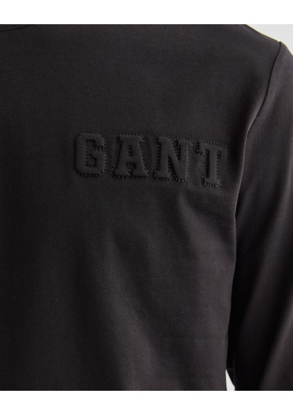 Erkek Siyah Regular Fit Bisiklet Yaka Logolu T-Shirt 2003268.5