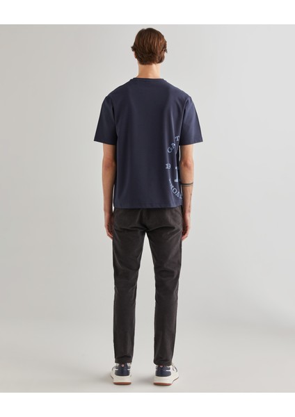 Erkek Lacivert Regular Fit Bisiklet Yaka Logolu T-Shirt 2324360T.410 fiyatları