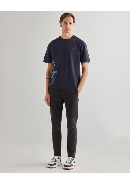 Erkek Lacivert Regular Fit Bisiklet Yaka Logolu T-Shirt 2324360T.410 modelleri