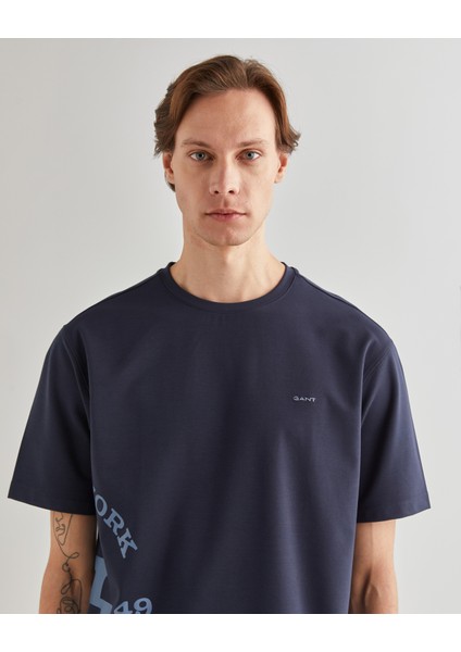 Erkek Lacivert Regular Fit Bisiklet Yaka Logolu T-Shirt 2324360T.410 fırsatları