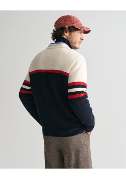 Erkek Lacivert Relaxed Fit Bisiklet Yaka Logolu Kazak 8040206.433 fiyatları