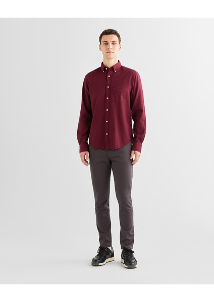 Erkek Kırmızı Regular Fit Düğmeli Yaka Gömlek 3240177.638 modelleri