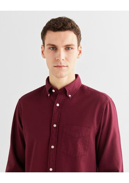 Erkek Kırmızı Regular Fit Düğmeli Yaka Gömlek 3240177.638 fırsatları