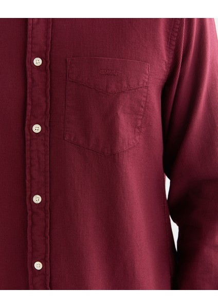 Erkek Kırmızı Regular Fit Düğmeli Yaka Gömlek 3240177.638 indirimleri