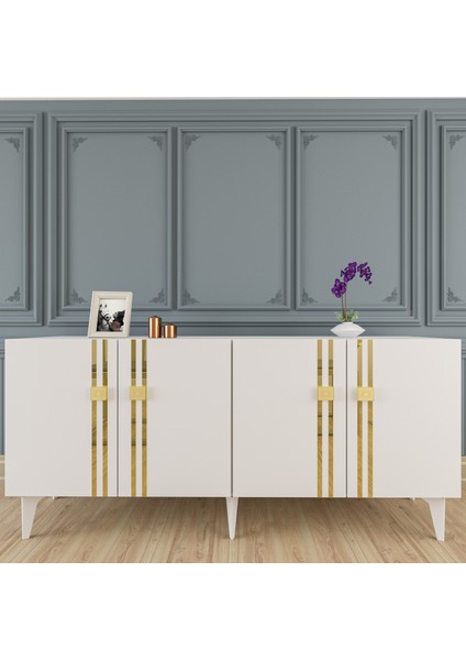 Bahardd (KB150) Konsol Beyaz-Altın