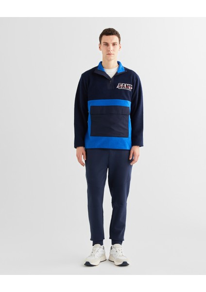 Erkek Lacivert Relaxed Fit Yarım Fermuarlı Logolu Sweatshirt 2524365T.410 modelleri