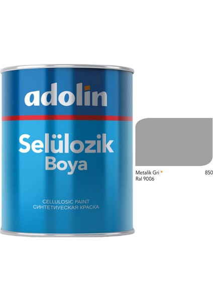 Selülozik Boya Metalik Gri Ral 9006