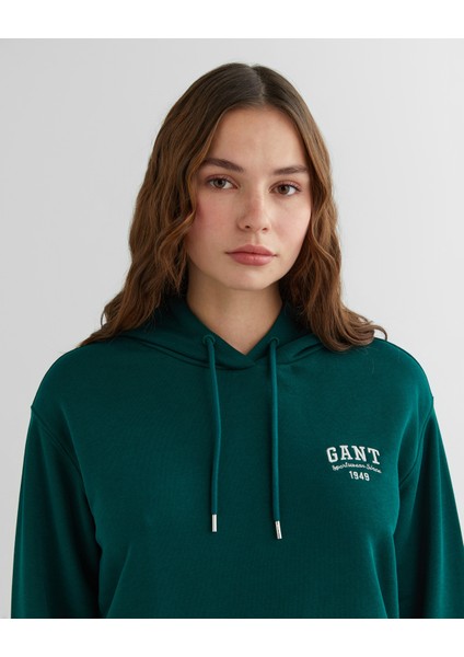 Kadın Yeşil Relaxed Fit Kapüşonlu Logolu Sweatshirt 4201272.310 fırsatları
