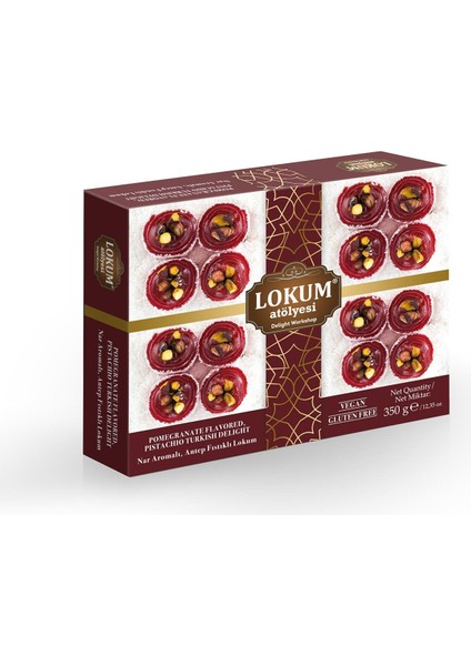 Nar Aromalı, Antep Fıstıklı Lokum 350G