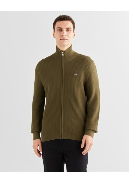 Erkek Yeşil Regular Fit Fermuarlı Hırka 8030212.301 fırsatları