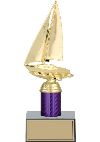 Yelken-Yat Figürlü Kupa-Ödül Kupası 28 cm
