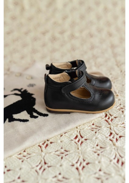 El Yapımı- Ortopedik Siyah Deri Ilk Adım Çocuk Ayakkabısı fiyatları