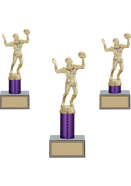 Voleybol Erkek Figürlü Kupa Takımı-Ödül Kupası-Turnuva Kupası-Kupa Seti 3'lü Takım