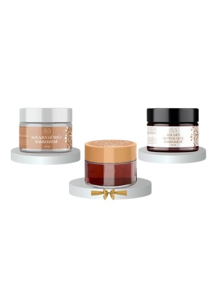 Kolajen Peptit - Retinol - Hyaluronik Asit Doğal Bakım Seti