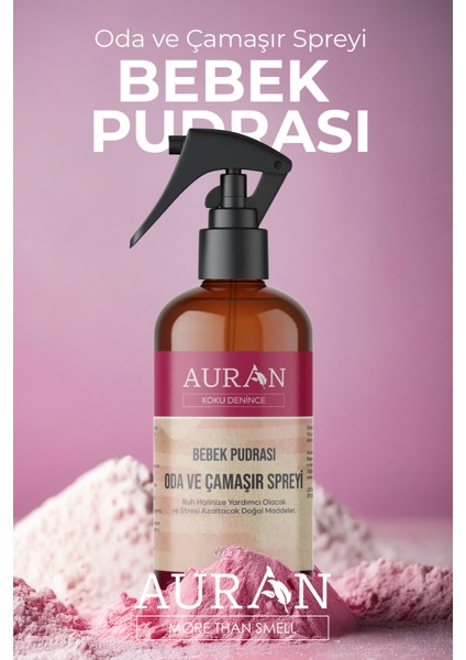 Bebek Pudrası Parfümlü Oda ve Çamaşır Spreyi Ortam ve Kumaş Kokusu Baby Powder Room Spray 500ml