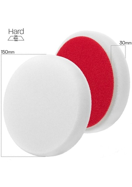 P 150 H Polishing Pad Hard, White - 150 Mm (Pasta Süngeri)