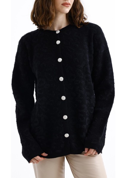 Kadın Bisiklet Yaka Leopar Desenli Uzun Hırka fiyatları