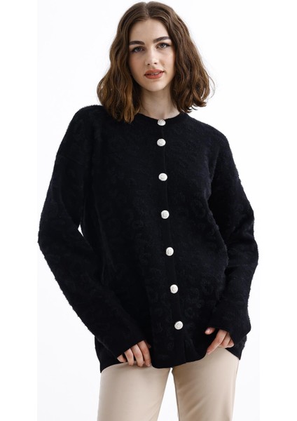 Kadın Bisiklet Yaka Leopar Desenli Uzun Hırka modelleri