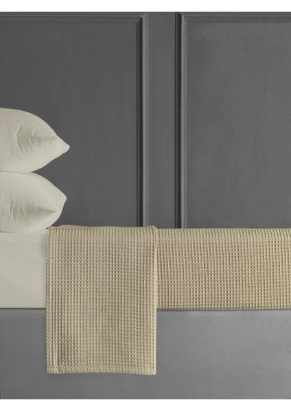 Tek Kişilik Waffle Desenli Pike, Tüm Renkler Hafif Pike, 160X230 Dokuma Yatak Örtüsü Hafif Kullanım Yıkanabilir Ütü Istemez
