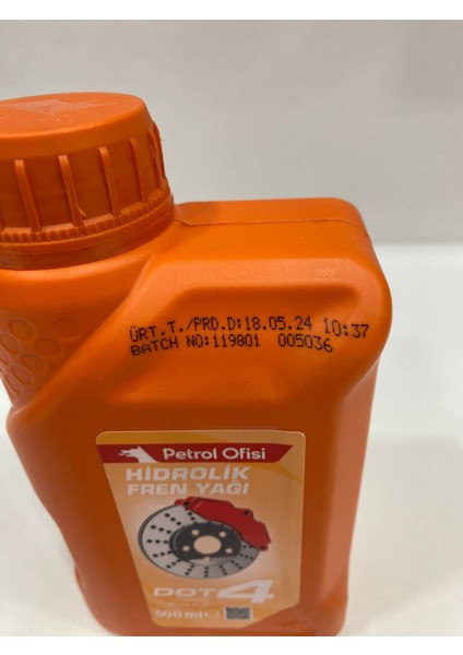 Dot-4 500ML Hidrolik Fren Yağı (2024 üretim)