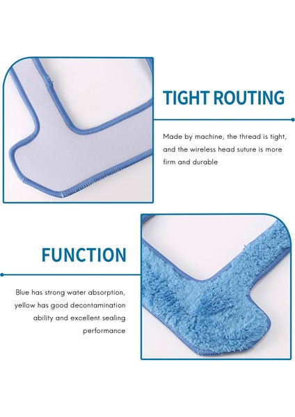Sürtünme Paspas Pedleri 298 Pencere Temizlik Robotu Robot Aksesuarları Rag Premium Mikrofiber Malzeme Islak Temizleme + Kuru (Yurt Dışından)