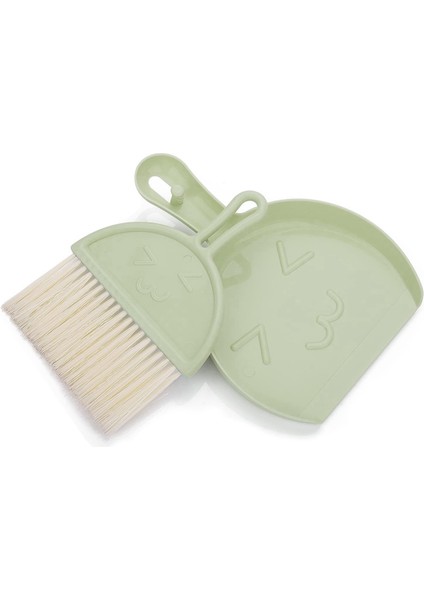 Mini Faraş ve Fırça Seti, Küçük Süpürge ve Faraş Temizleme Seti Taşınabilir Masa Üstü Fırça Seti (Yeşil) (Yurt Dışından)