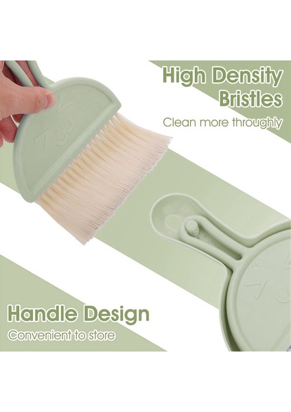 Mini Faraş ve Fırça Seti, Küçük Süpürge ve Faraş Temizleme Seti Taşınabilir Masa Üstü Fırça Seti (Yeşil) (Yurt Dışından) modelleri