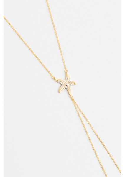 Deniz Yıldızı 18 Ayar Sarı Altın Kaplama 20 cm Gümüş Şahmeran fiyatları