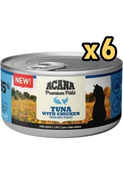 Premium Tuna Balık ve Tavuklu Ezme Kedi Konservesi 85 gr x 6 Adet