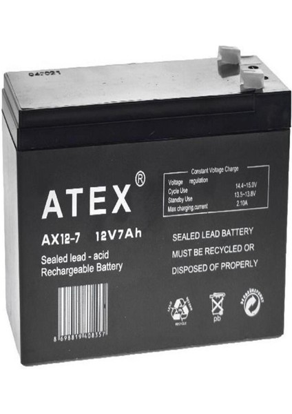 12V 7AH Akü AX12-7