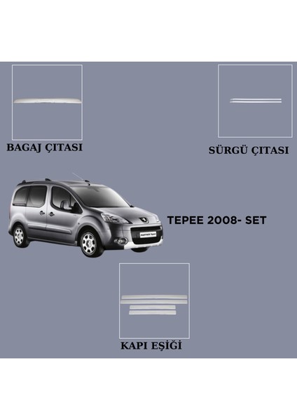 Aksesuar Peugeot Partner Tepee 2008-2012 7 Prç Set