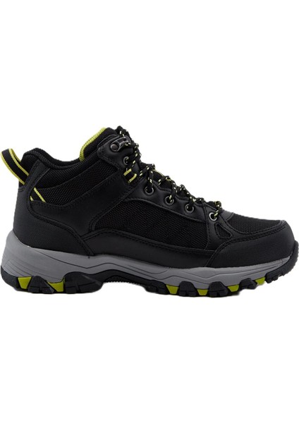 Selmen Mens Memory Foam Waterproof Leather Outdoor Boot Black Hafızalı Taban Su Geçirmez Deri Erkek Bot Siyah