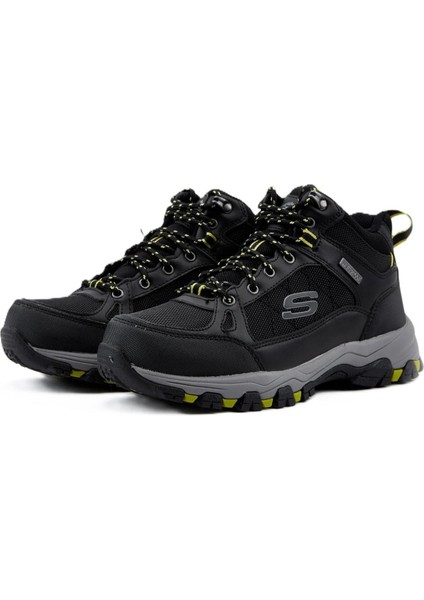 Selmen Mens Memory Foam Waterproof Leather Outdoor Boot Black Hafızalı Taban Su Geçirmez Deri Erkek Bot Siyah