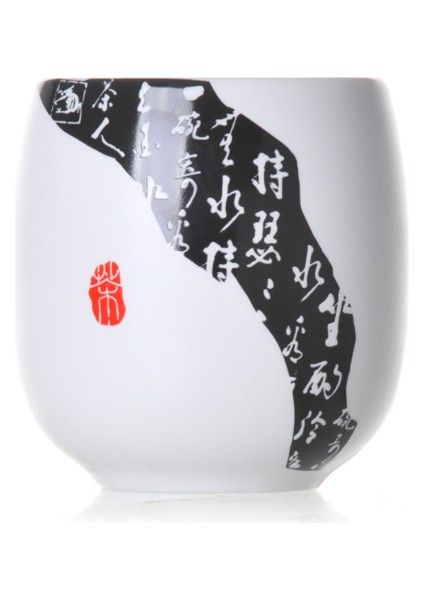 1 Adet Çin Seramik Çay Kupası Beyaz Porselen Kung Fu Cups Çömlekçilik Kolu ile Drinkware Şarap Kahve Kupa Teacup | Teacups (Yurt Dışından)