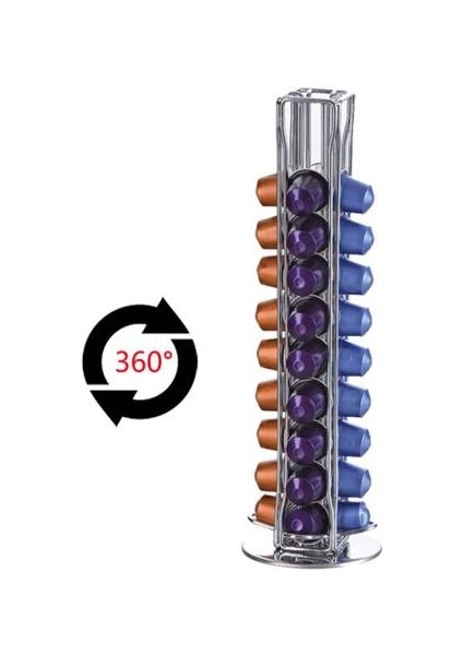 Kapsül Raf Kapsüller Kahve Pod Tutucu Paslanmaz Çelik Döner Ekran Kulesi Standı Depolama Rafları | Sofra Takımları (Yurt Dışından)