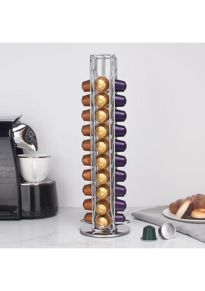 Kapsül Raf Kapsüller Kahve Pod Tutucu Paslanmaz Çelik Döner Ekran Kulesi Standı Depolama Rafları | Sofra Takımları (Yurt Dışından) fiyatları