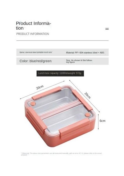 Paslanmaz Çelik Öğle Yemeği Kutusu, Ofis Çalışanları ve Öğrenciler Için Uygun Termal Yalıtım, Taşınabilir Öğle Yemeği Kutusu (Yurt Dışından) fiyatları