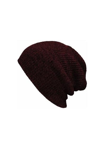 Unisex Örgü Baggy Beanie Kış Şapka Açık Kayak Slouchy Chic Örme Kap (Gri) (Yurt Dışından)